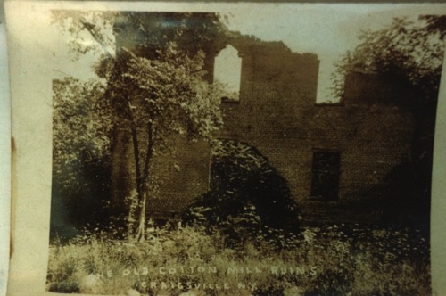 Barret Ames' Old Cotton Mill ruins, Craigsville, NY. Circa 1910. chs-008286